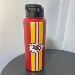 Kansas City Chiefs Red and Yellow Water Bottle